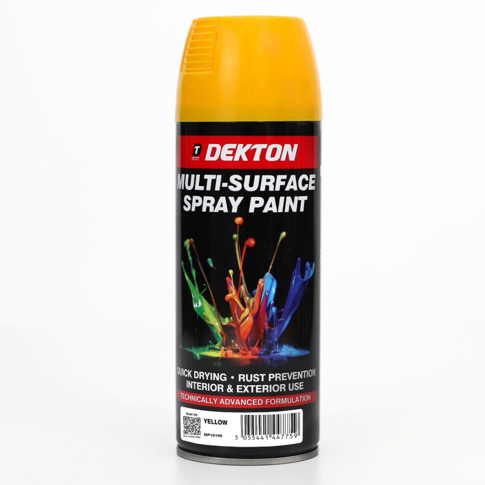 Dekton Spray Paint Yellow, Dp10150 5055441447759