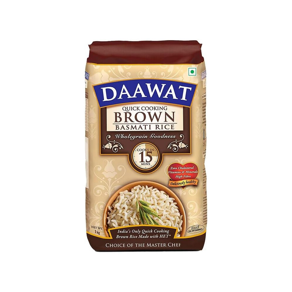 (Pack of 1) Daawat Brown Rice 5kg -Whole Grain Rice Nutritious