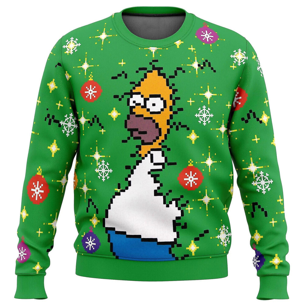 (L Light Green) Homer Bush Meme The Simpsons Ugly Christmas Sweater Green,Not,Specified