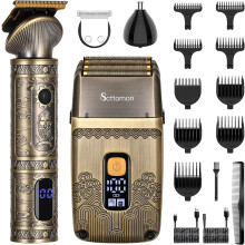 T-Blade Hair Trimmer and Electric Shaver for Men Foil Shaver Beard Trimmer Men Grooming Kit with Triple Blades Cordless