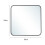Living And Home (50*50cm) Modern Square Wall Mirror with Aluminum Alloy Frame 7