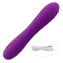 USB Charging 10-Frequency Silicone G-Spot Vibrator - Waterproof
