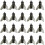 (Black, S) Bionic Fly Fishing Bait 20PCS - 8mm Black Realistic Lures Kit 1