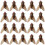 (Brown, L) Bionic Fly Fishing Bait 20PCS - 8mm Black Realistic Lures Kit 1