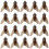 (Brown, M) Bionic Fly Fishing Bait 20PCS - 8mm Black Realistic Lures Kit 1
