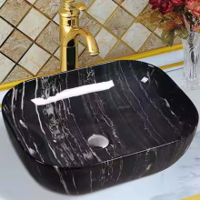 Bathroom Art Counter Top Basin Sink Cloakroom Hand Wash Basin Black