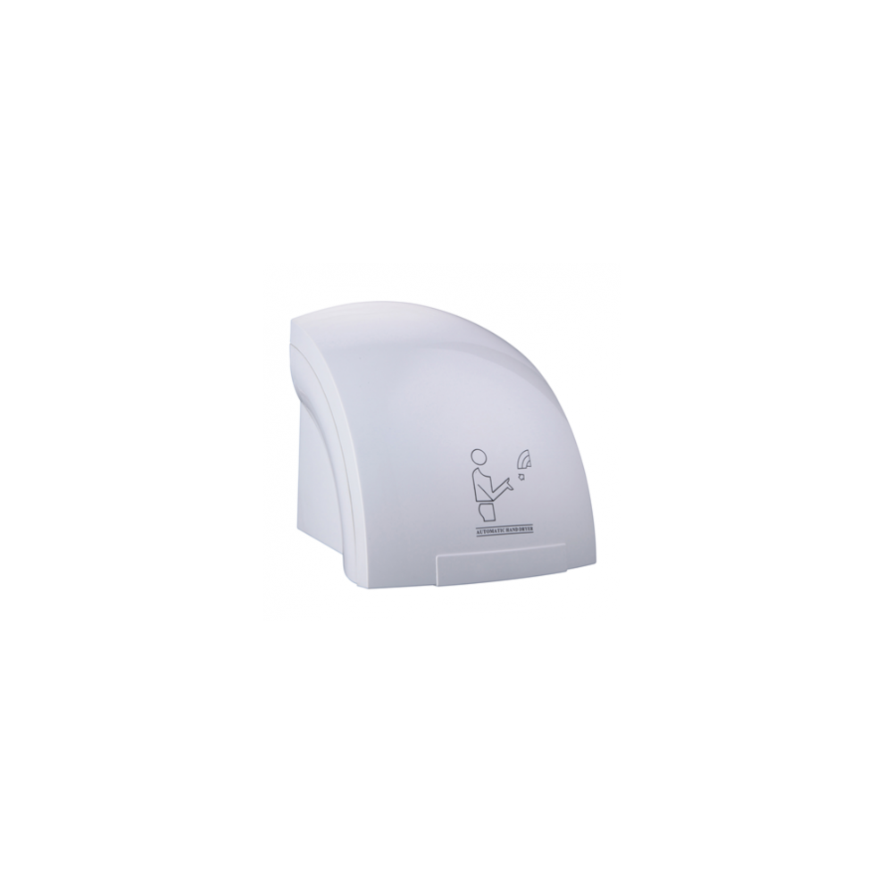 HAND DRYER POLYCARBONATE, AUTOMATIC, 2.0kW, IPX1, WHITE, (20-30 SECONDS DRYING TIME)