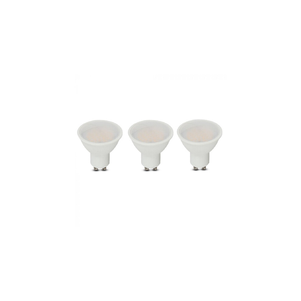 V-Tac Samsung 10W GU10 LED PLASTIC SPOTLIGHT MILKY 6500K, Pack of 3