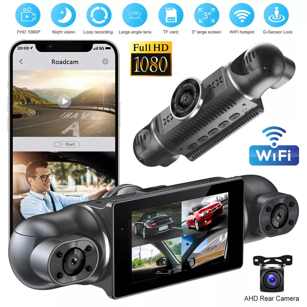 4 Channel 1080P WiFi Car DVR Dash Cam with G-Sensor & Night Vision-image-OPC-PFDMF2P-NEW