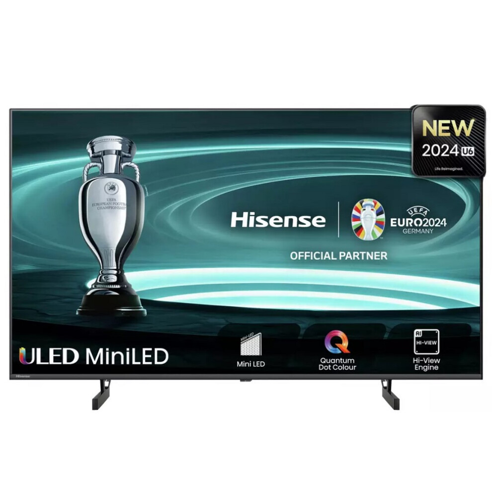 Hisense Smart TV 4K 50U6NQTUK 50" Ultra HD HDR Mini LED Freely TV Black
