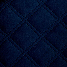 Double Stitch Diamond Quilted Velvet By The Metre - Blue