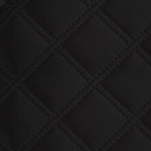 Double Stitch Diamond Quilted Velvet Upholstery Fabric - Black