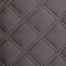 Double Stitch Diamond Quilted Velvet Upholstery Fabric - Grey