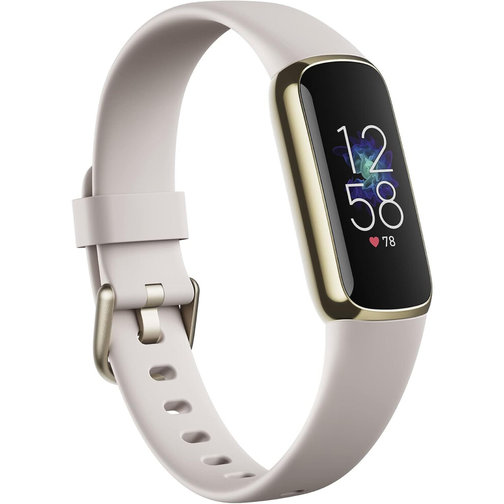 Fitbit Luxe Activity Tracker Stress Management - White / Soft Gold White,Gold