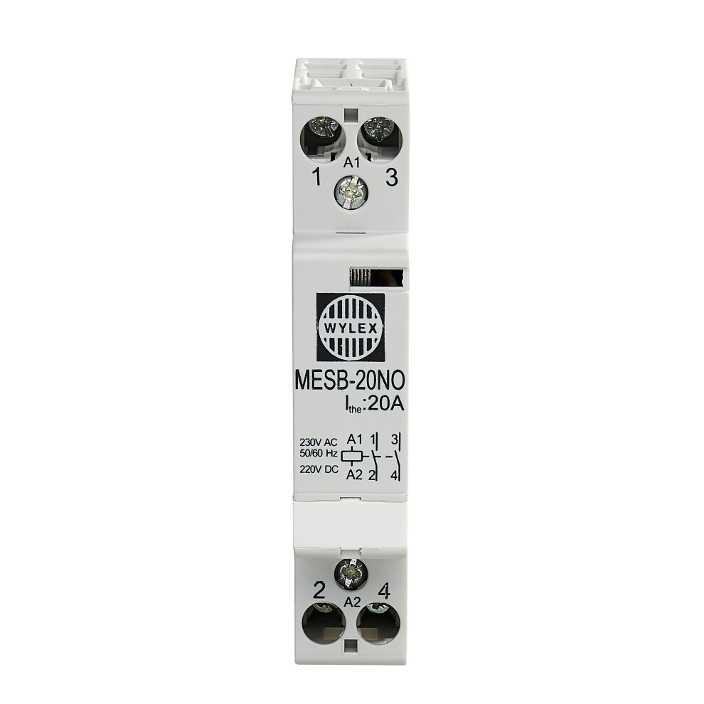 WYLEX MESB-20NO 20A Contactor 2 Pole 1 Module, Normally Open