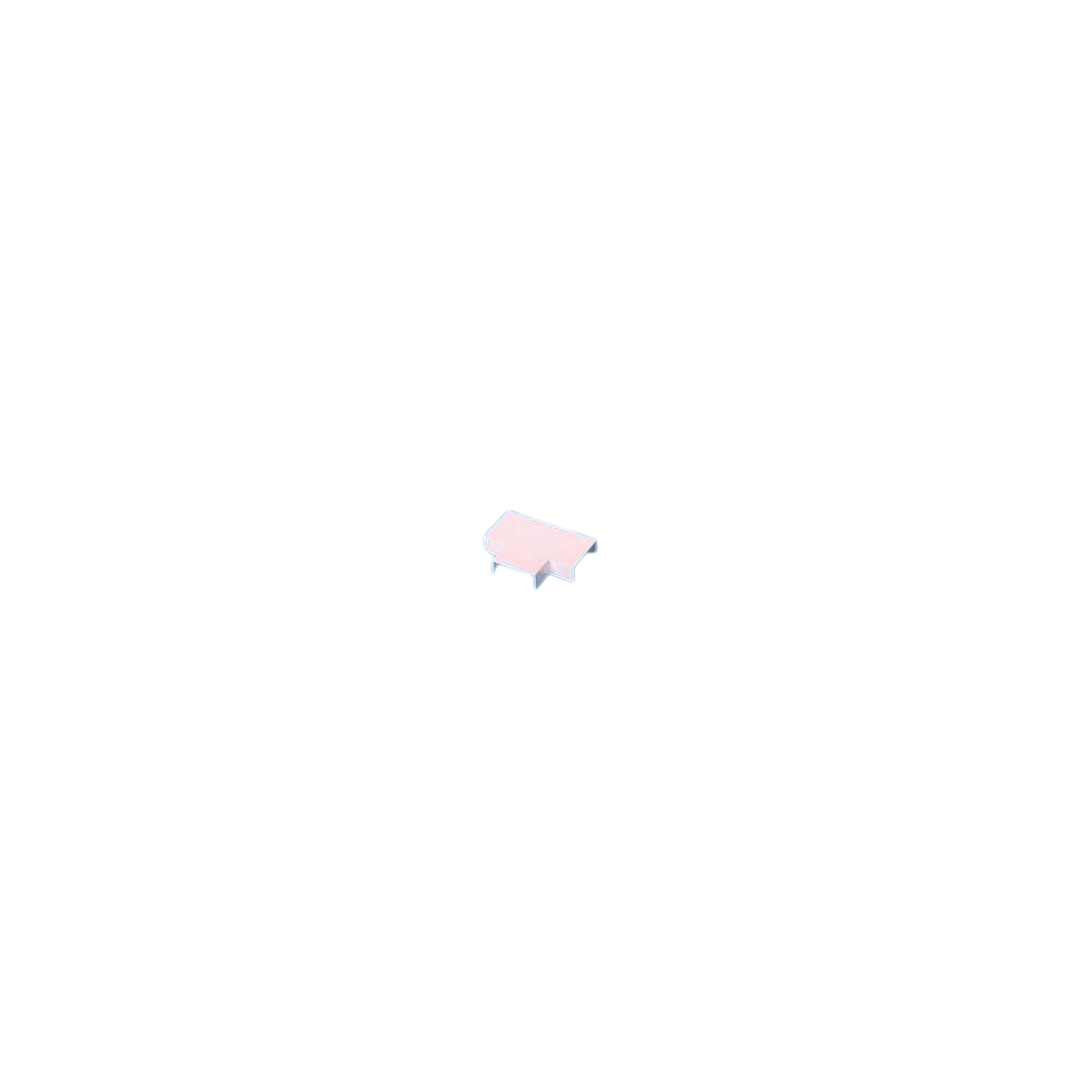 40mm X 25mm Flat Tee - Equal, White