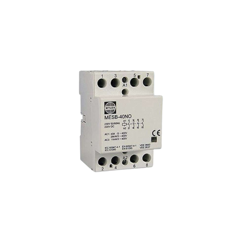 WYLEX MESB-40NO 40A Contactor 4 Pole 3 Module Normally Open