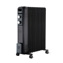 Geepas Oil Filled Radiator Heater 2500W, 11 Fin | Portable Electric Heater 3 Heat Settings Safety Cut-off Overheat Protection Energy Efficient Heating