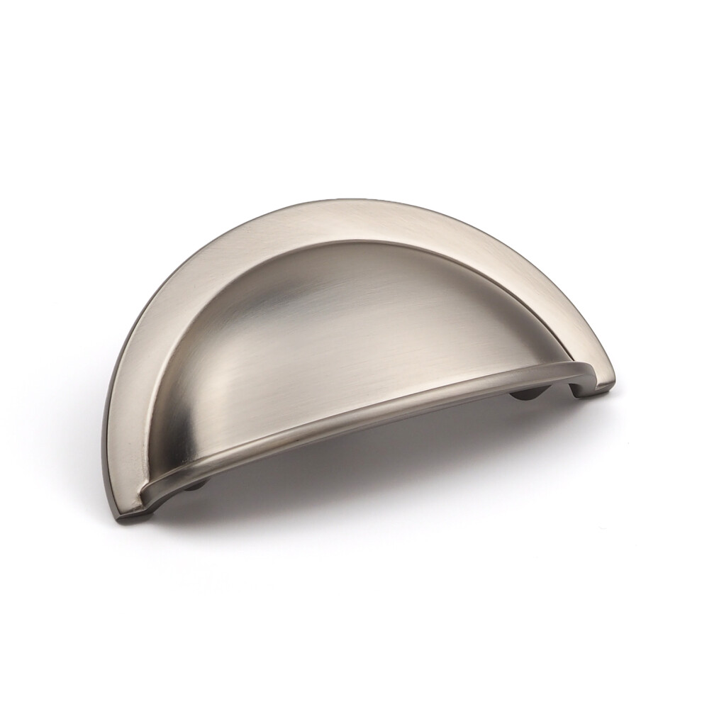 Handle & Home (64Mm Cup Handle) Brushed Nickel Cup Handle 64Mm & 38Mm 42Mm Knobs