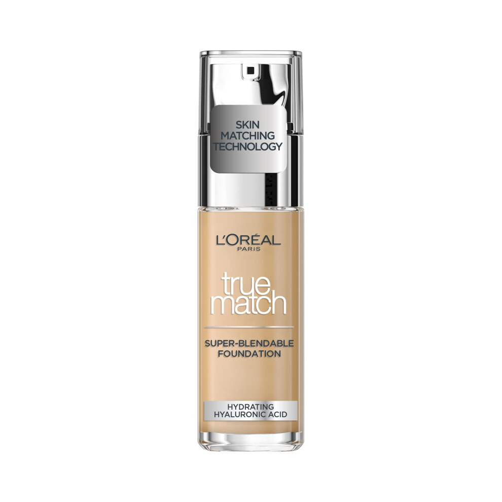 Photos - Foundation & Concealer LOreal L'Oréal Paris True Match Liquid Foundation with Hyaluronic Acid 30ml and SPF, 3.5D Golden Peach 