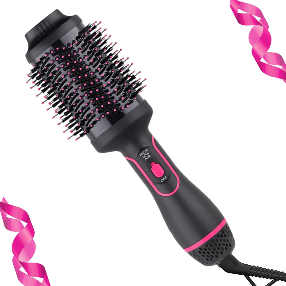 Hair Dryer Brush-Hot Air Brush with Blow Dryer Brush One-Step Hair Dryer and Volumizer, Air Curler, Hair Dryer, Hair Straighteners, Hair Wrapper,4 in