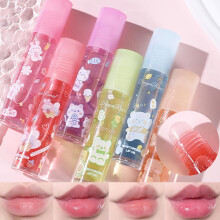 DENESTUP 6pcs Roll On Lip Gloss Set Fruit Flavored Lip Gloss Set Glossy Lip Make-up for Kids and Teens Non Toxic Kid Friendly Party Gift Bes