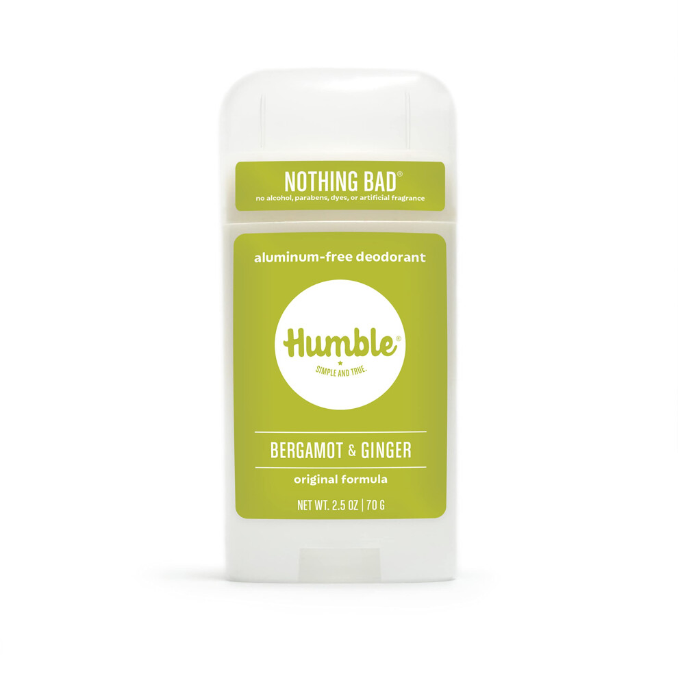 Humble Simple And True. Humble All Natural Deodorant, Aluminum And Paraben Free, Cruelty Free Men And Women Deodorant Bergamot And Ginger 1-Pack