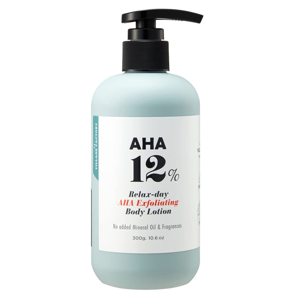 [VILLAGE 11 FACTORY] RELAX DAY AHA EXFOLIATION BODY LOTION Glycolic Acid 12% (300g) Korean skincare- Exfoliating and Rejuvenating- Smooth removal of