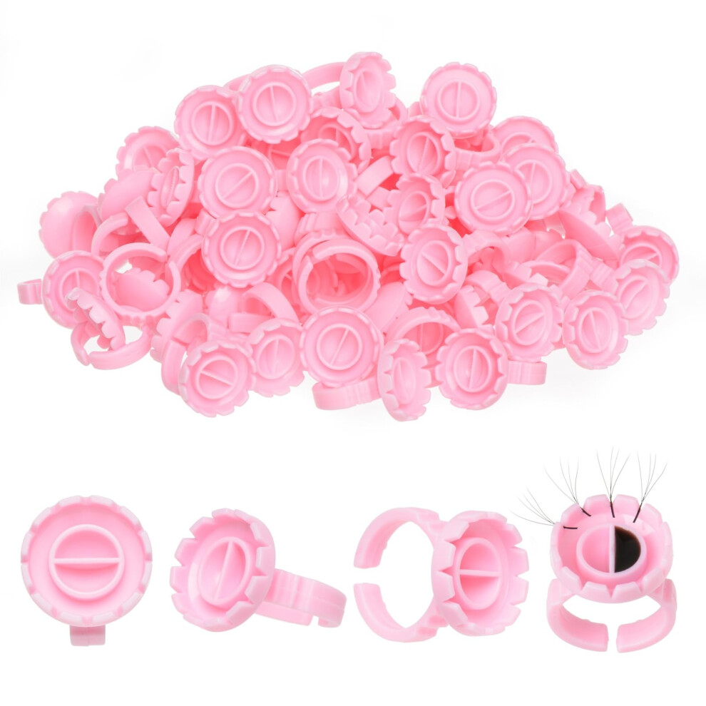 Pocmko Lash Extension Supplies Professional, 300Pcs Lashes Ring For Lash Artist, Lash Tech Deals, Lashing Glue Rings, Lash Glue Cups For Volume Lashes Fan