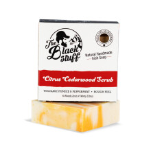 The Black Stuff All Natural Bar sapone per bar per uomini Soap di processo a freddo fatto a mano con ingredienti biologici e oli essenziali - sapone