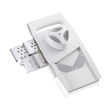 Râpe universelle Leifheit ComfortLine 23170 - râpe à légumes avec 5 grilles interchangeables - mandoline cuisine en acier inox