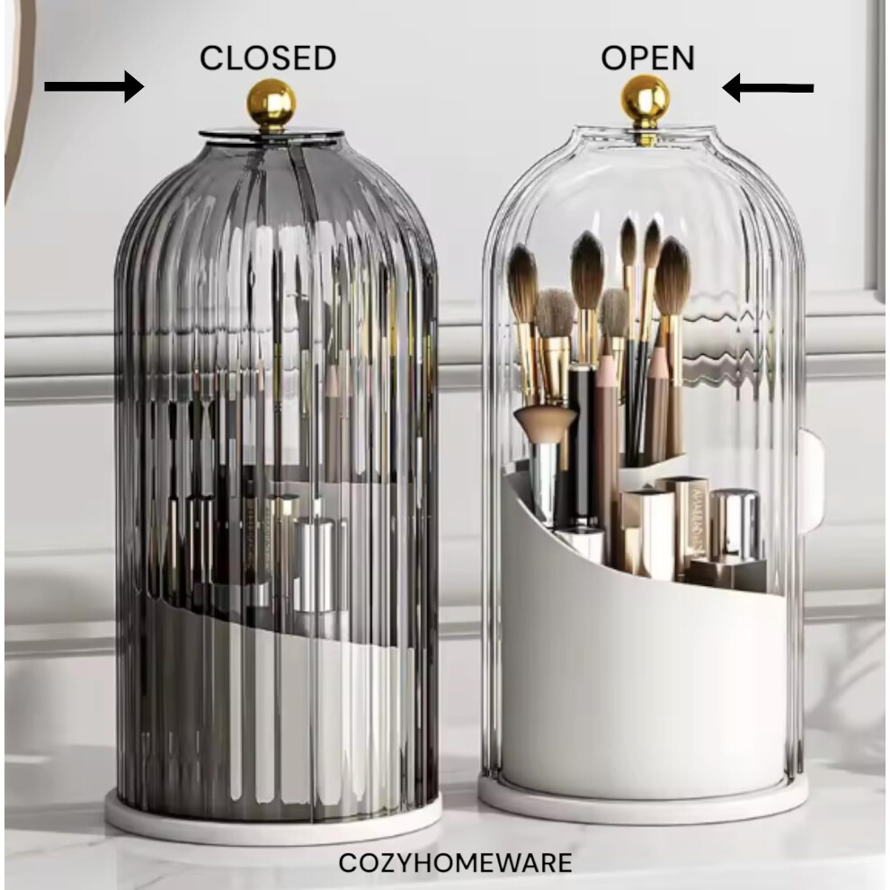 makeup-brush-holder-360-rotating-make-up-organiser-with-dustproof--clear-and-sliding-lid--spinning-cosmetic-organizer-storage-box-for-lipstick-lip