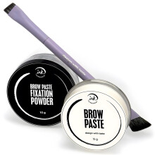 Ink Permanent Eyebrow Mapping Kit med Setting Powder ?jenbrynsb?rste og brynpasta Brynkortl?gningsv?rkt?j Hvid pasta til kontur- og fikseringspul