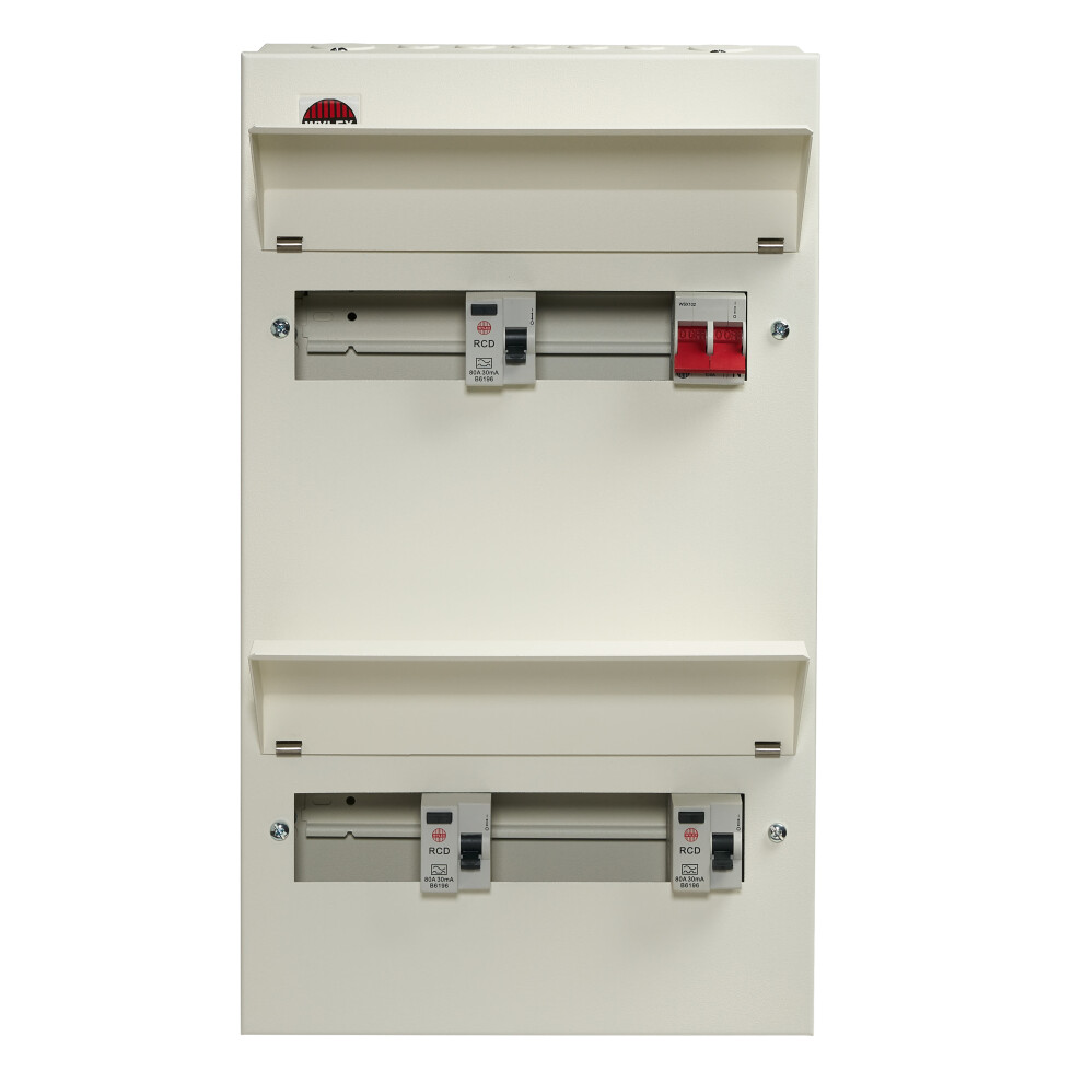 Wylex 18 Way flexible High Integrity Unit 100A main switch & 3x 80A 30mA RCD