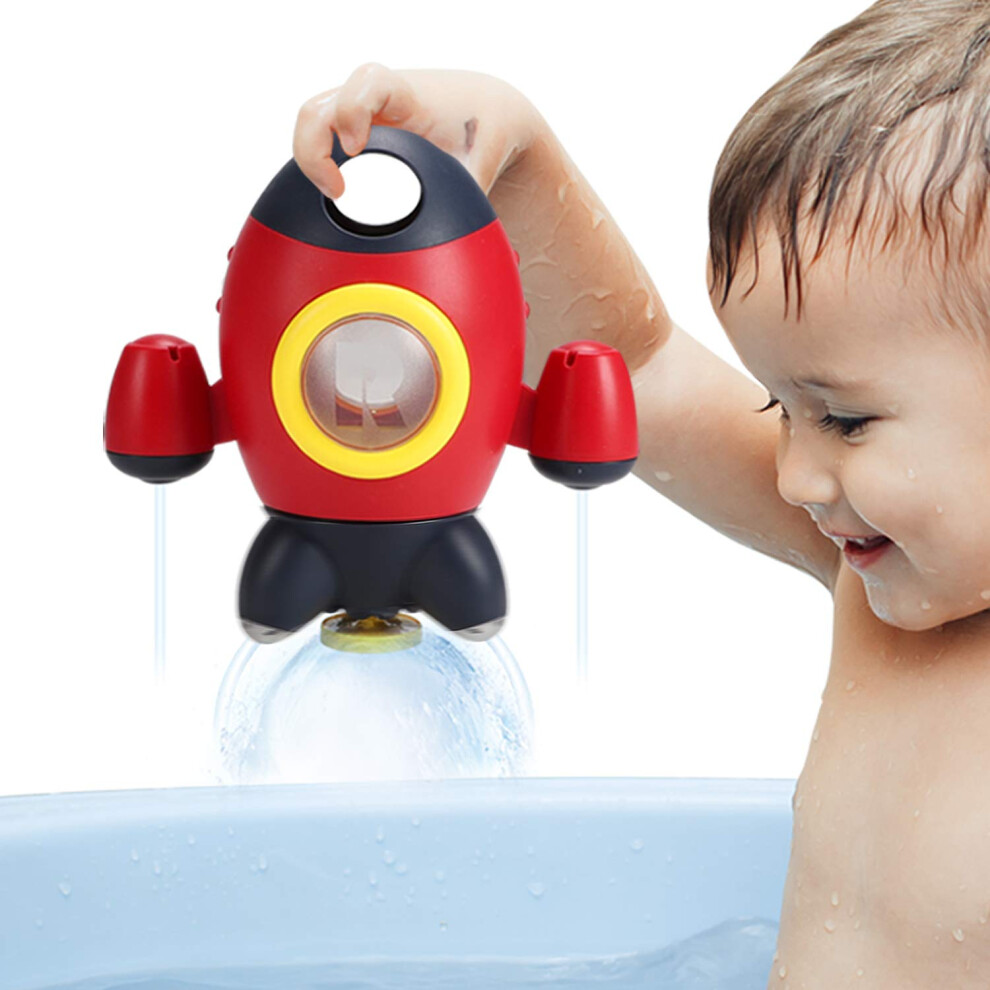 Photos - Bath Toy Baby , Space Rocket Water Play Toys for Toddlers, Bathtub Toy with Rotating Fountain, Kids Shower Bath Toy for Boys