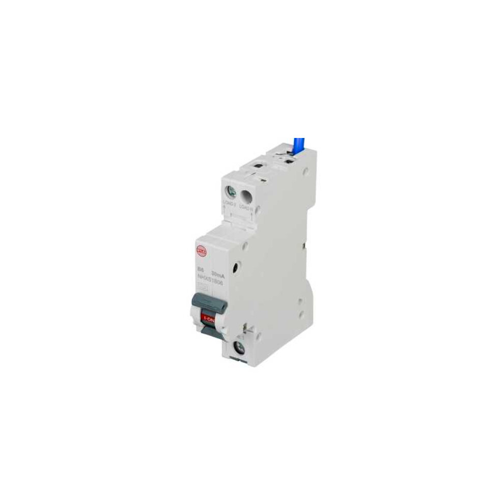 WYLEX 32A 30mA MINI RCBO B CURVE 1P 1MOD (2018), Type A
