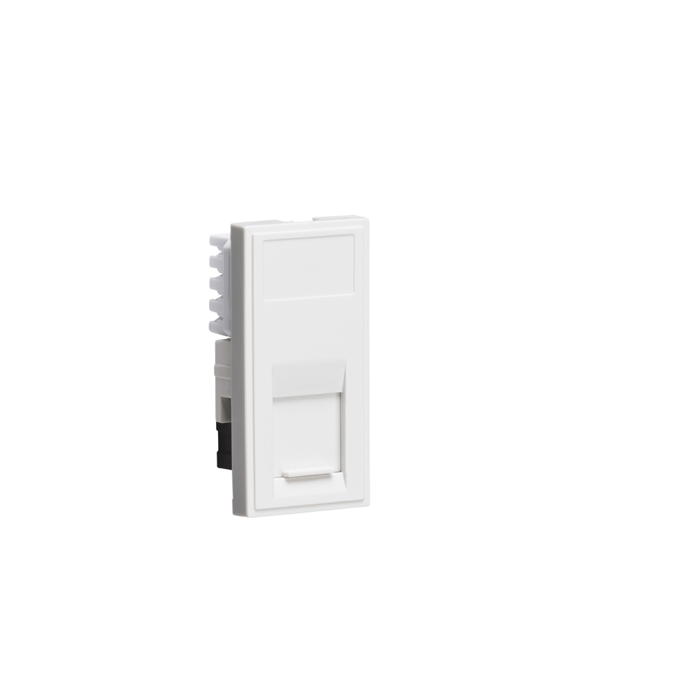 UTP CAT6 RJ45 Outlet Module 25 x 50mm - White