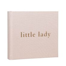 Bambino Blush Pink Linen Photo Album - Little Lady