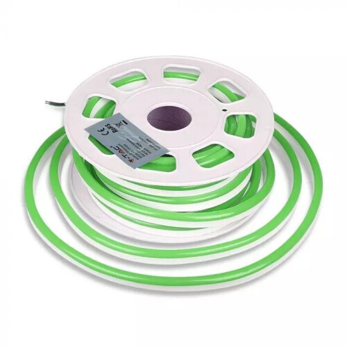 NEON FLEX COLORCODE:GREEN 24V - 10m, 8W/m, 320lm, 9 x 16.5mm, 50