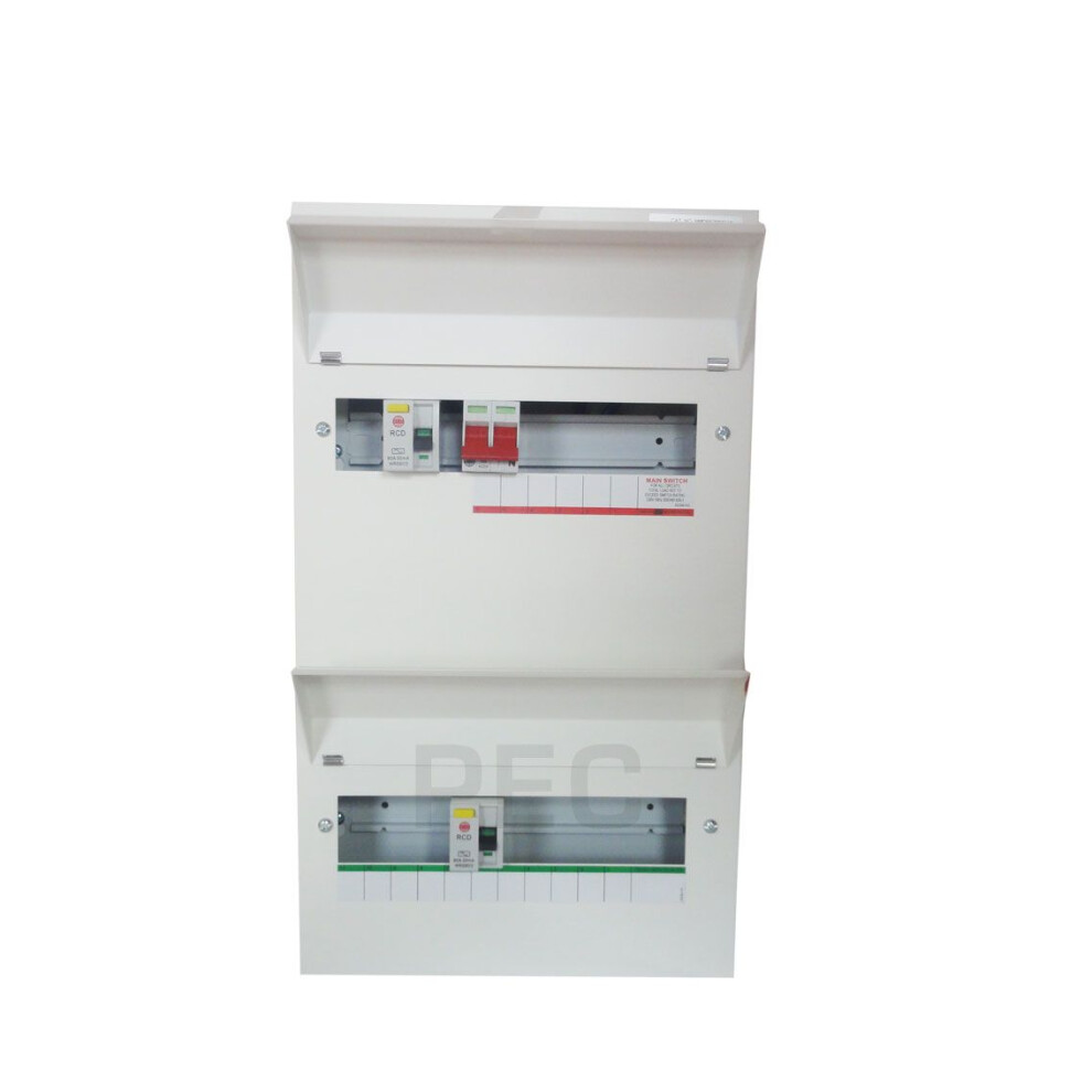 WYLEX 20 Way 17TH EDITION High Integrity Unit 100A Main Switch & 2 x 80A 30ma RCD