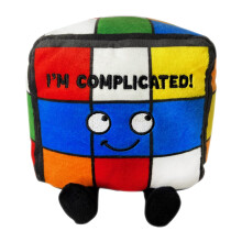 Punchkins Cube Plushie - Jag är Komplicerad Rolig Kub Plush, Gåva för Pusselälskare