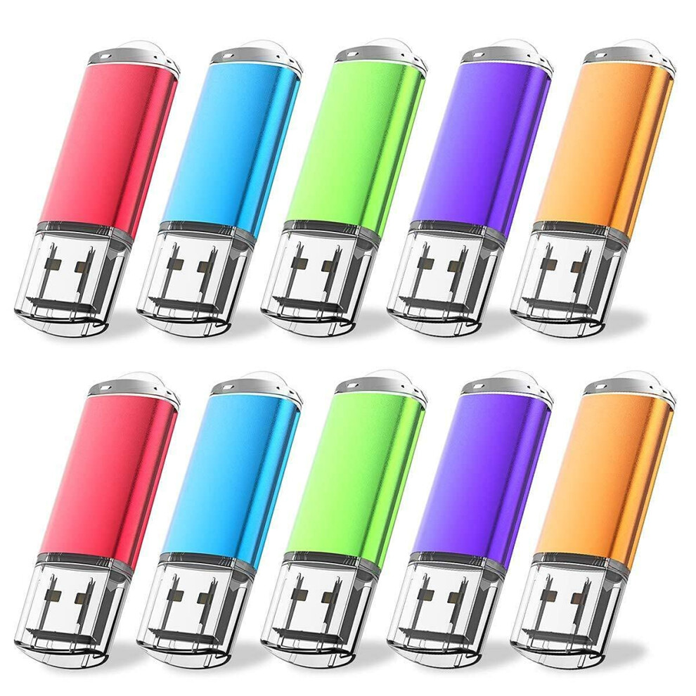 Wholesale/Lot/Bulk - (5,10,20 Pack) Metal USB Flash Memory Stick Thumb Pen Drive Storage U Disk (10PCS - 16MB (no-GB))