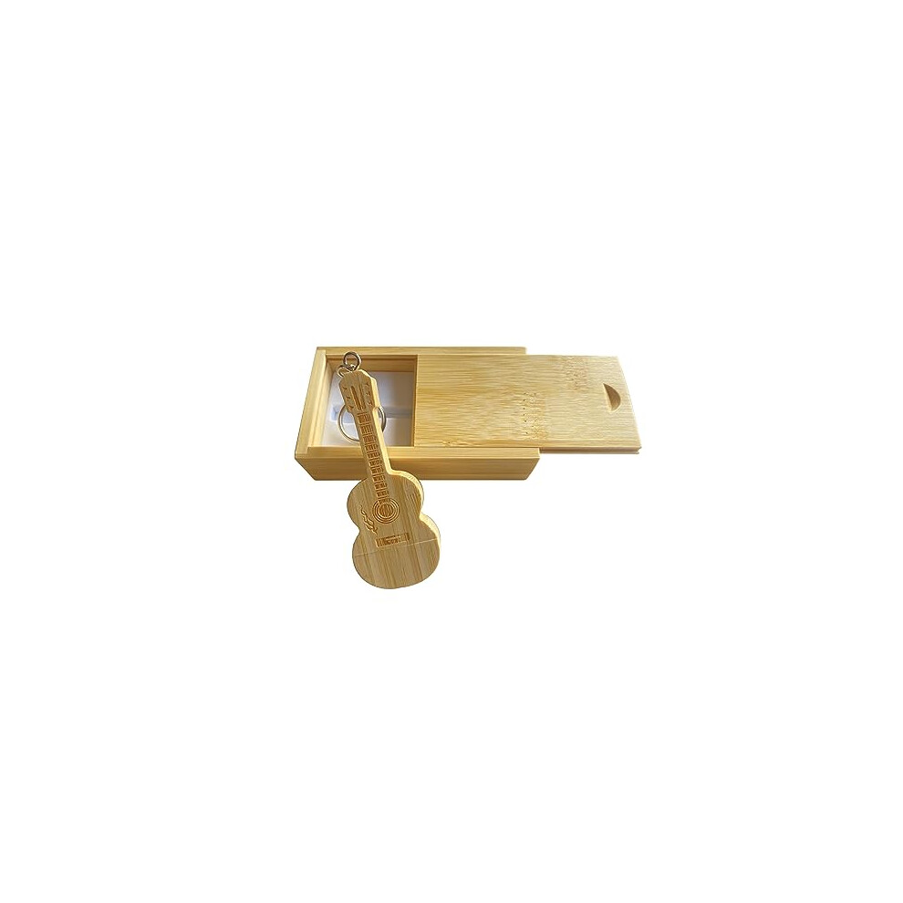 Usb Stick Guitar Shape Maple Wood 2.0/8Gb Bamboo Wood 723576060727