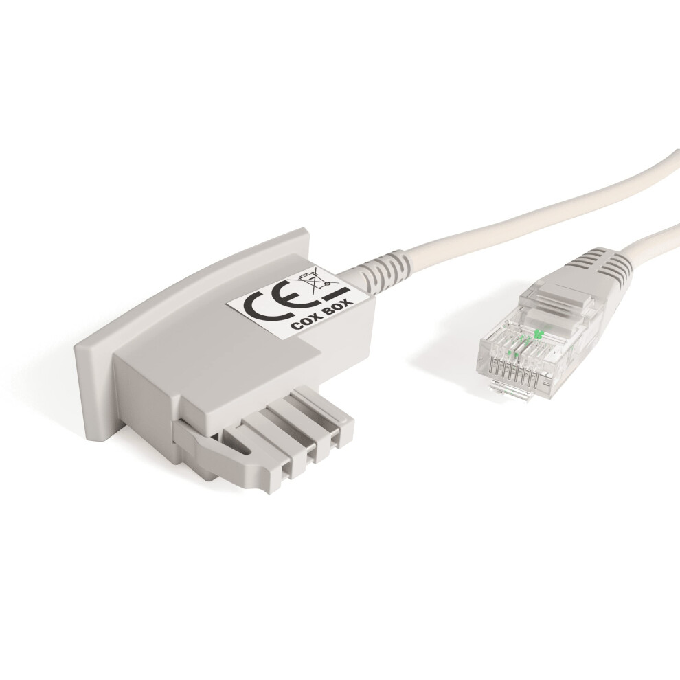 20 M Dsl Cable Fritzbox, Speedport, Easybox - Tae Cable Rj45 - Vdsl Adsl Wlan Router Cable With Galvanised Signature For Effective Protection White 4260654750683