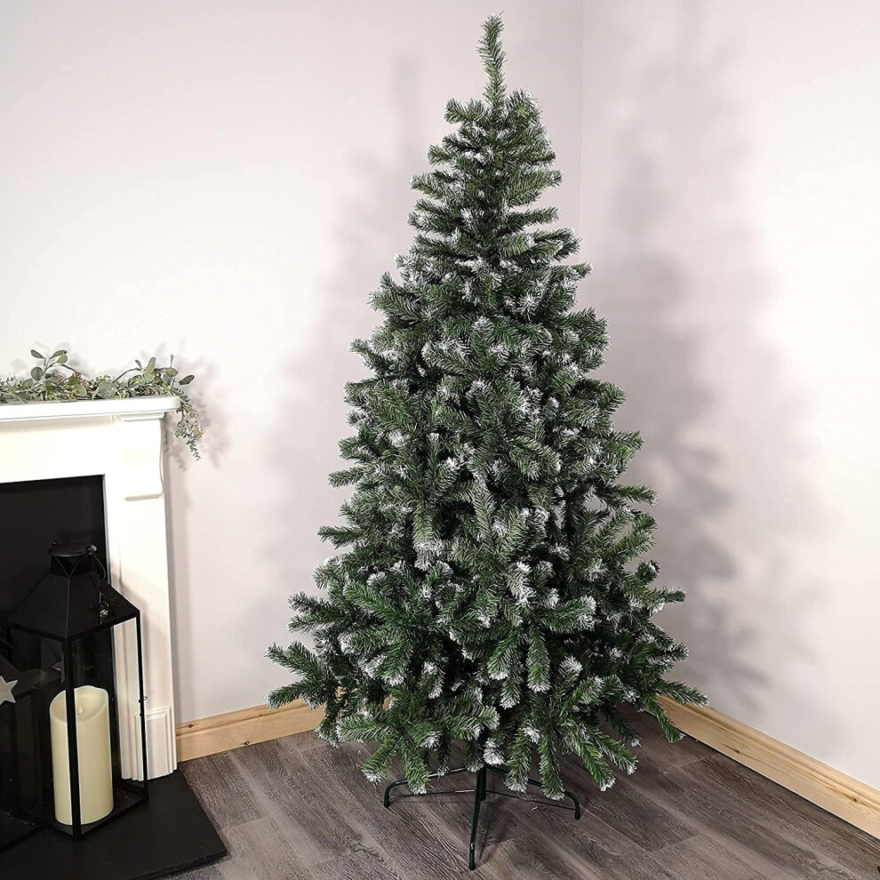 (Colorado Spruce Frosted Christmas Tree Green - 5ft/150cm) Colorado Spruce Frosted Christmas Tree Green