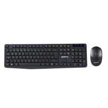 Groov-e Wireless Keyboard & Mouse Combo - Ergonomic, Silent Keys, 2.4G USB Receiver, Plug & Play, Full-Size Keyboard + Compact Mouse (Black)