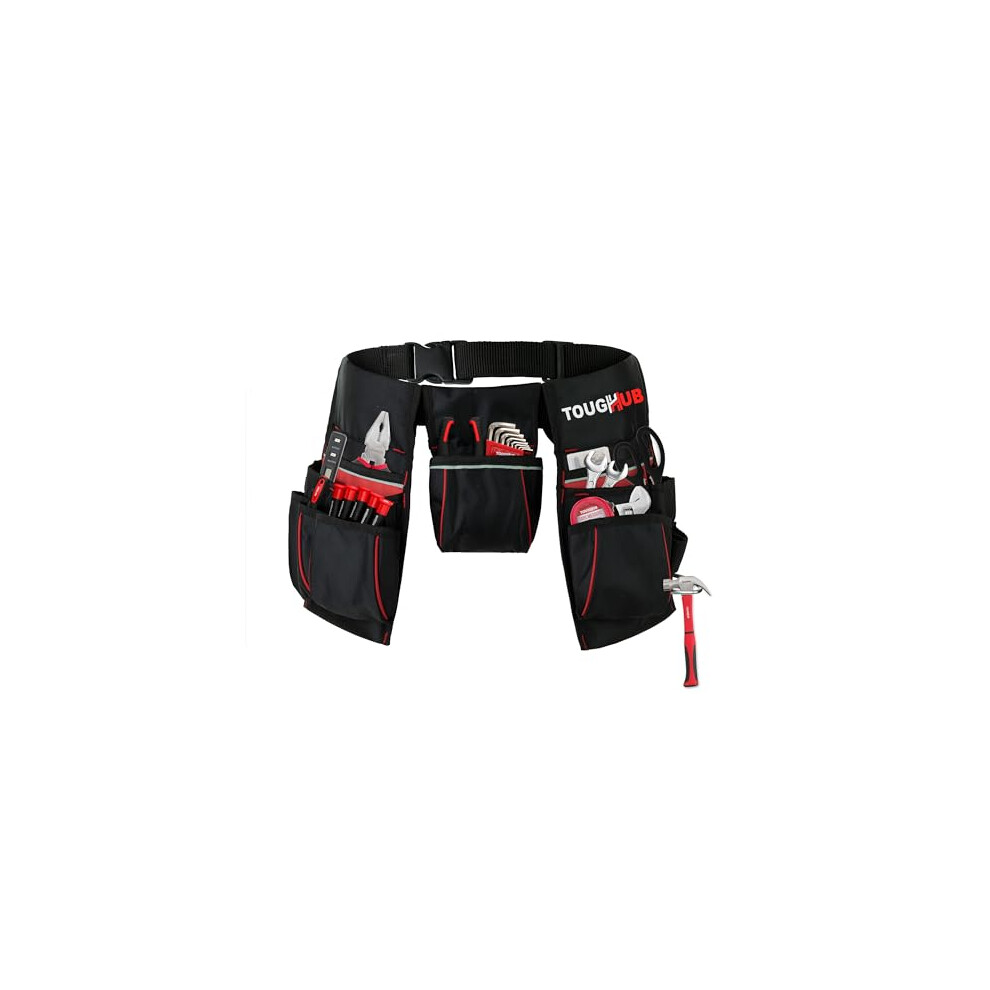 Work Tool Belt Pouch With 1680D - Heavy Duty Adjustable Tool Belts For Men - Tool Storage Belt For Electricians, Carpenters, Plumbers & Construction 5060934484647