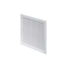 Plastic Air Vent Grille Cover 300x300mm 12x12 inch, White with Insect Grid Fly Net, Screw Hole Covers for Better Look