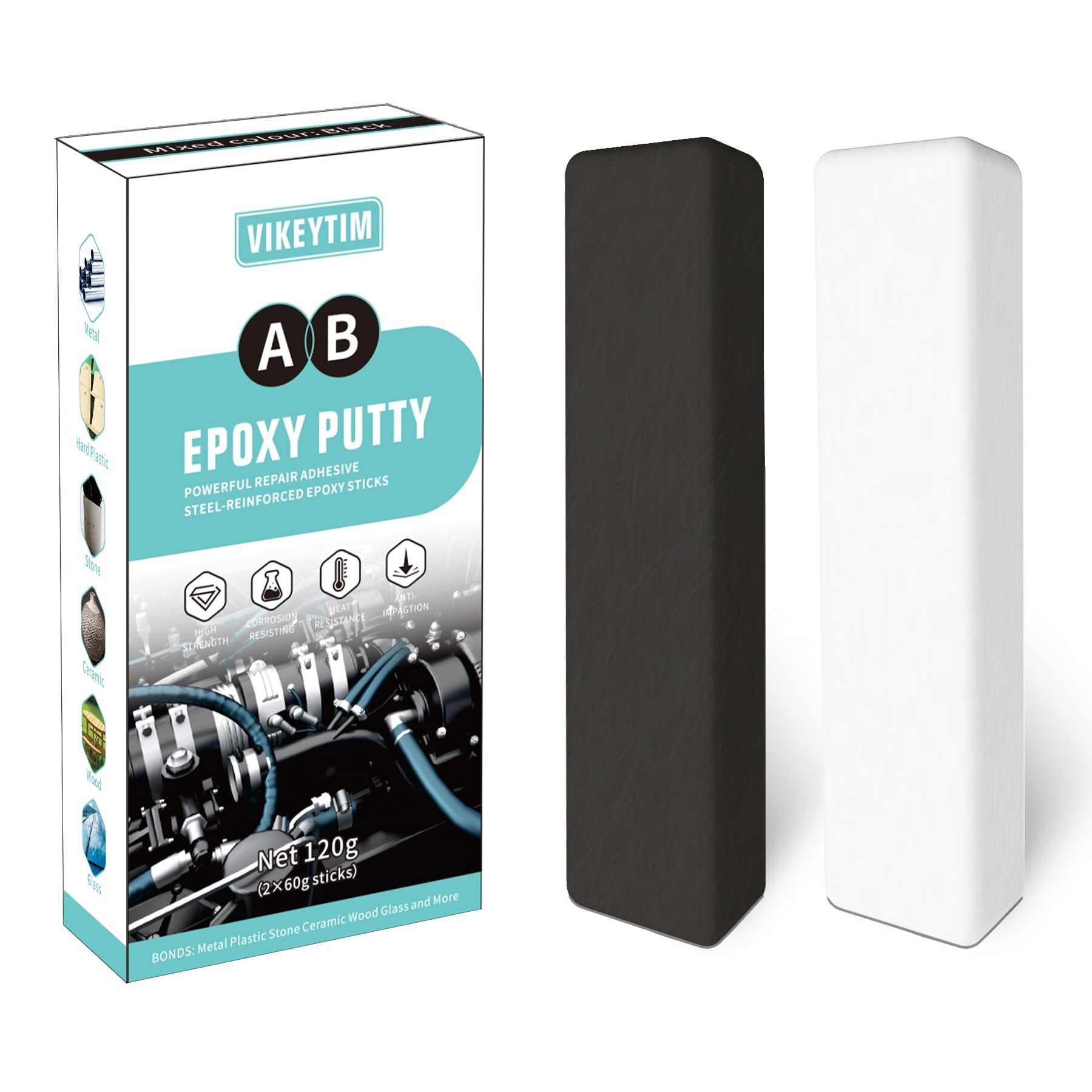 Epoxy Putty, 120g Hard and Fast Metal Epoxy Putty, Metal, Sculpture