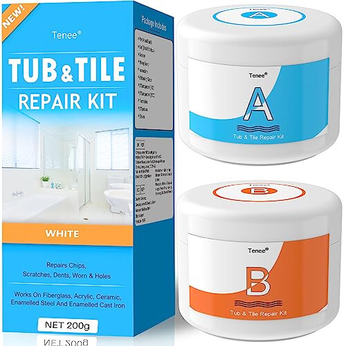 Shower Tray Repair Kit 200g, Waterproof and Leak-Proof Plastic Bath ...